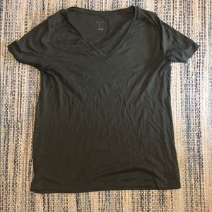 Barely worn army green V neck